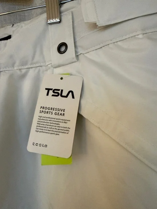 Women's White Insulated Snow Jogger Pants - Picture 2 of 4